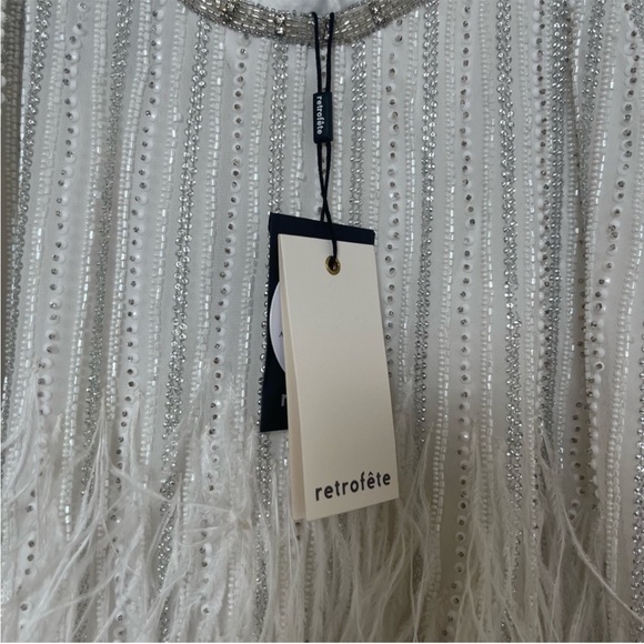 Retrofete feather and sequin Rubina dress in XS - Picture 6 of 12